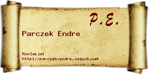 Parczek Endre névjegykártya